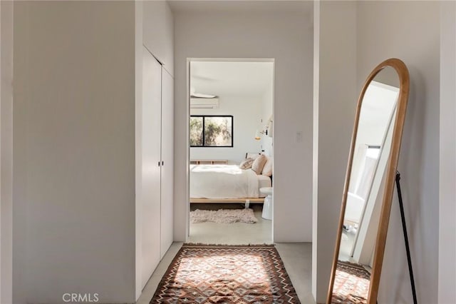 48575 Paradise Ave, Morongo Valley, CA 92256 - hall featuring an AC wall unit