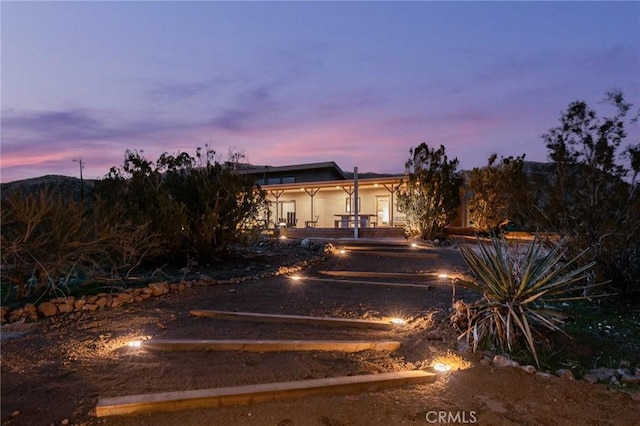 48575 Paradise Ave, Morongo Valley, CA 92256 - view of back of house at dusk