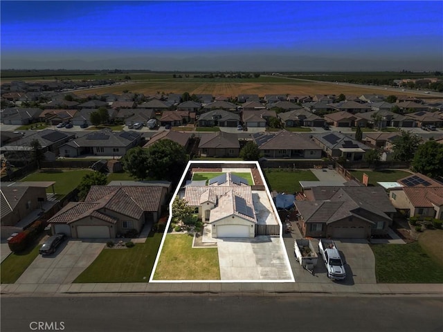 drone / aerial view featuring a residential view