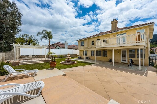 833 W Orange Heights Ln, Corona, CA 92882 - view of patio / terrace with a balcony