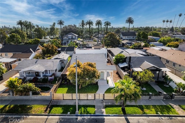 bird's eye view featuring a residential view