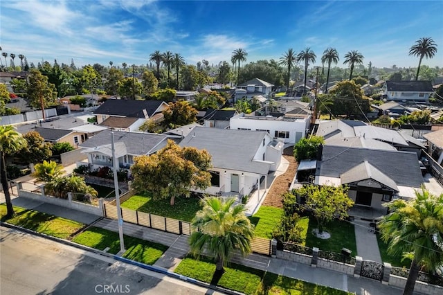 bird's eye view with a residential view