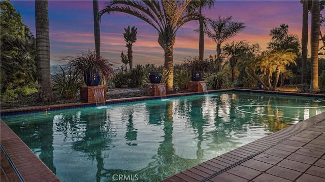 1925 Katie Ct, Fallbrook, CA 92028 - pool at dusk featuring an outdoor pool