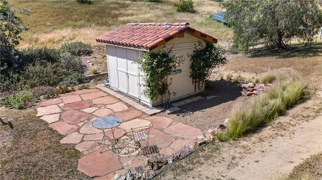 view of shed