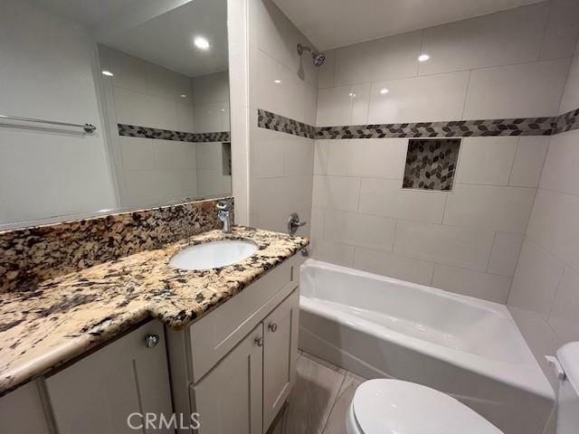14675 Red Hill Ave, Tustin, CA 92780 - full bathroom with shower / bathtub combination, toilet, and vanity