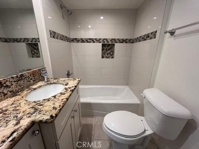 14675 Red Hill Ave, Tustin, CA 92780 - bathroom with vanity, toilet, and  shower combination