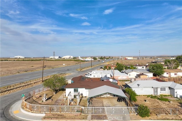 aerial view featuring a residential view