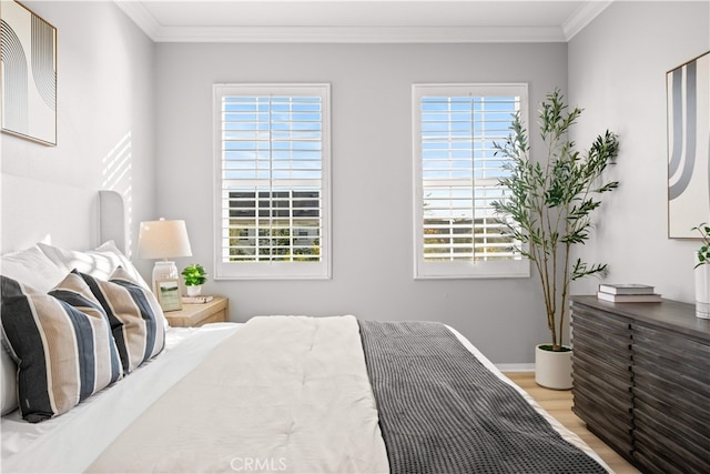 15212 Cambridge St, Tustin, CA 92782 - bedroom featuring baseboards, ornamental molding, and wood finished floors