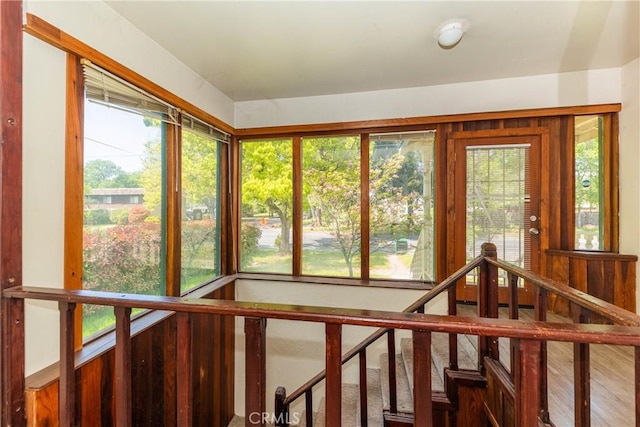 unfurnished sunroom featuring a healthy amount of sunlight