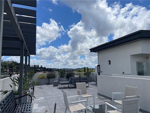 view of patio / terrace with an outdoor hangout area