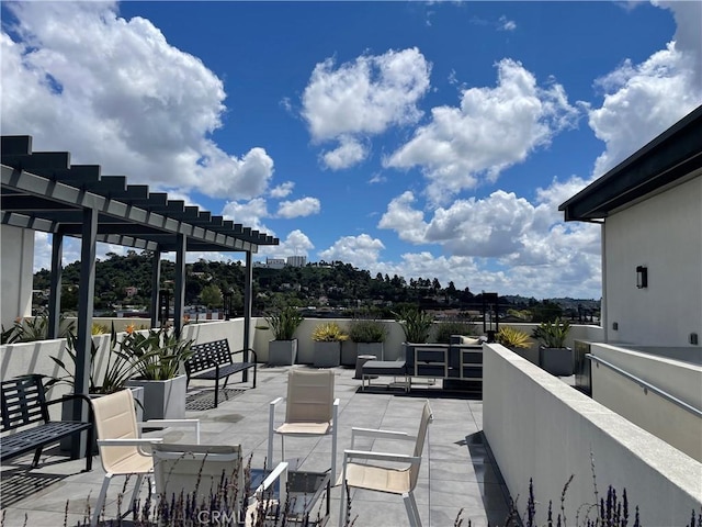 view of patio with a pergola