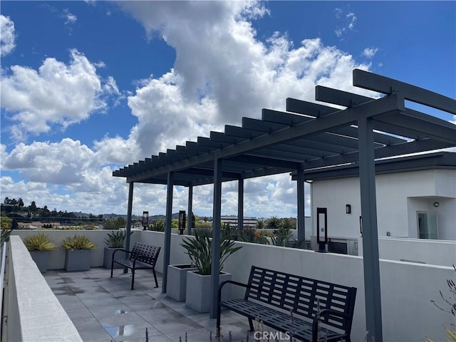 view of patio / terrace with a pergola