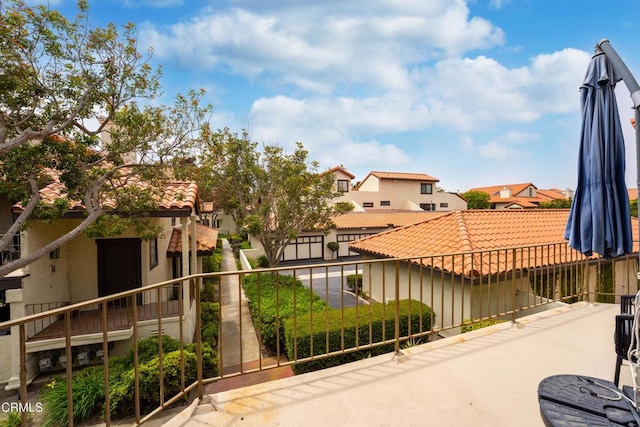 exterior space with a residential view