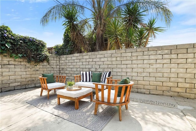 view of patio with fence