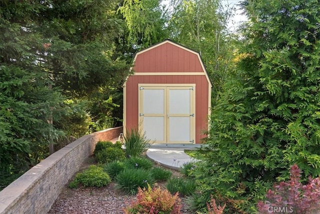 view of shed