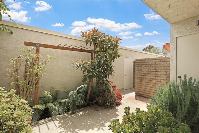 exterior space with fence