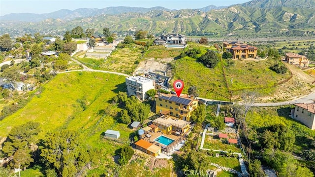 9336 Wayside Dr, Sunland, CA 91040 - birds eye view of property with a mountain view