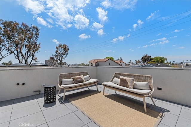 view of patio with an outdoor hangout area