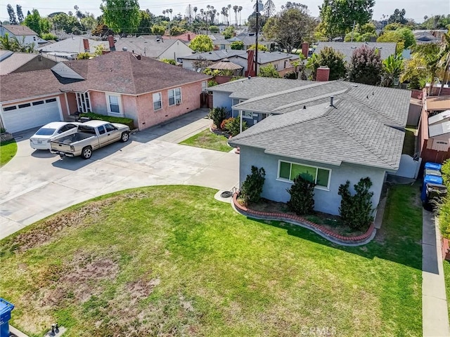 aerial view featuring a residential view