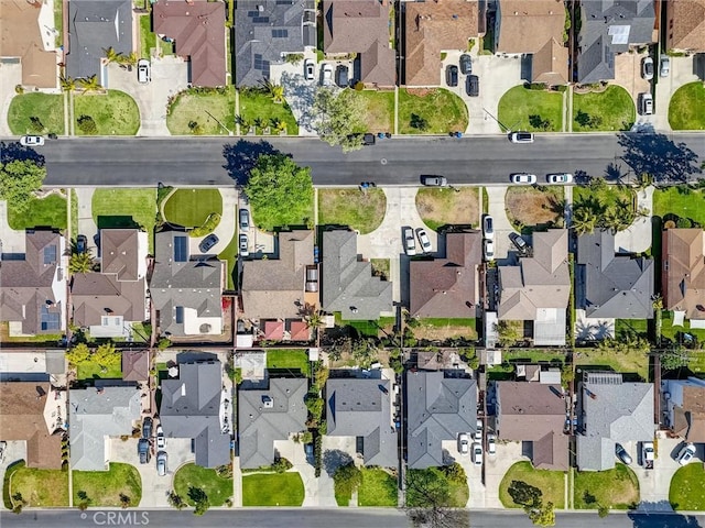 aerial view with a residential view