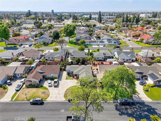 aerial view with a residential view