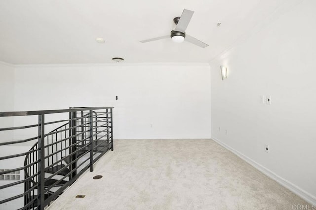 1465 C St Unit 3604, San Diego, CA 92101 - carpeted spare room with crown molding and ceiling fan