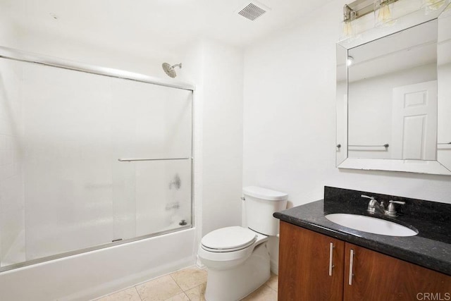 1465 C St Unit 3604, San Diego, CA 92101 - full bath featuring vanity, bath / shower combo with glass door, and tile patterned floors