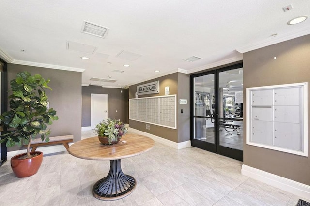 1465 C St Unit 3604, San Diego, CA 92101 - lobby with crown molding and recessed lighting