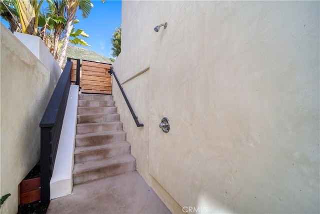 view of stairway
