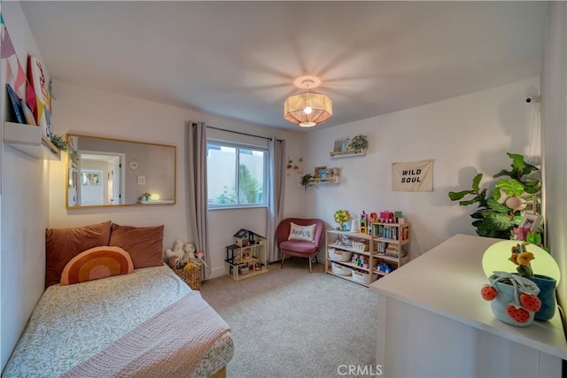 bedroom with carpet