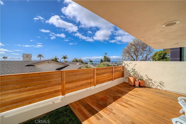 deck with fence