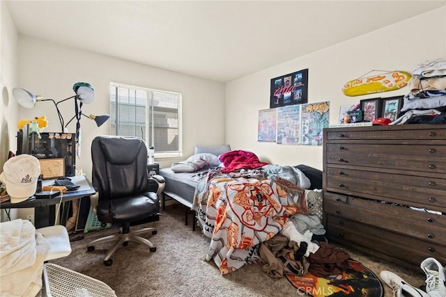 bedroom featuring carpet flooring
