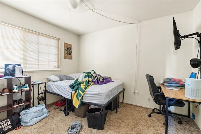 bedroom with carpet floors