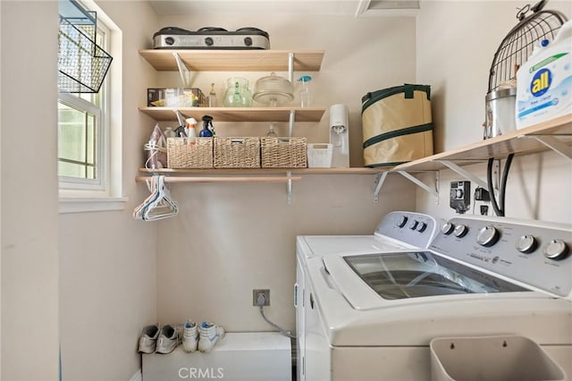 11414 Golden Gate Dr, Yucaipa, CA 92399 - washroom featuring separate washer and dryer and healthy amount of natural light