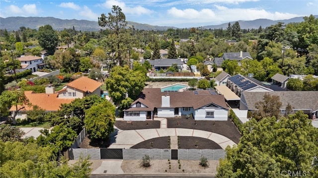 17441 Rayen St, Sherwood Forest, CA 91325 - bird's eye view featuring a mountain view and a residential view