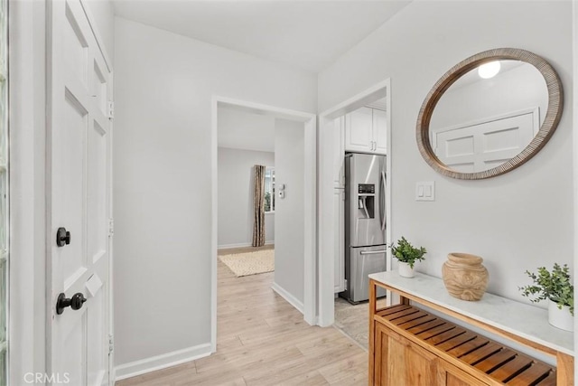 18012 Falda Ave, Torrance, CA 90504 - corridor featuring baseboards and light wood finished floors