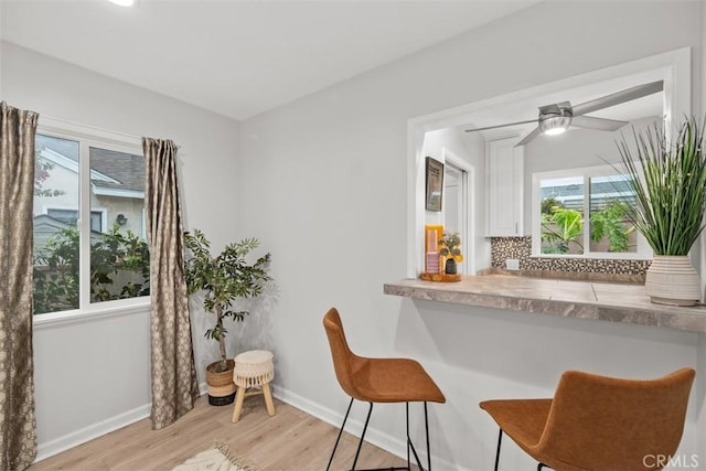 18012 Falda Ave, Torrance, CA 90504 - interior space featuring baseboards, a healthy amount of sunlight, and light wood-style flooring