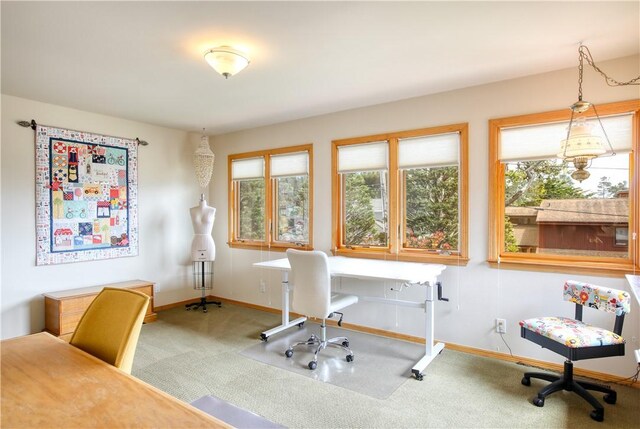 1660 Saint Thomas Ave, Cambria, CA 93428 - office area with carpet floors and baseboards