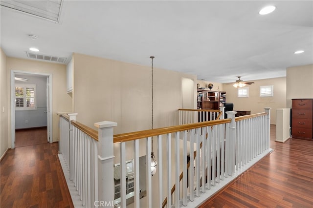 4677 Willow Bend Ct, Chino Hills, CA 91709 - hallway featuring plenty of natural light, visible vents, and an upstairs landing