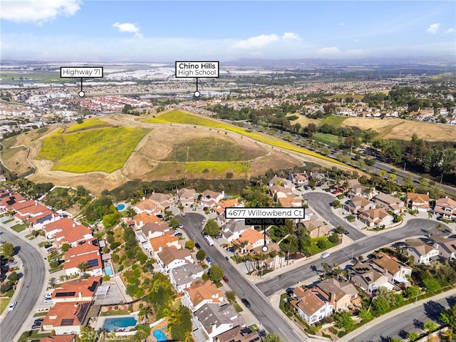 4677 Willow Bend Ct, Chino Hills, CA 91709 - bird's eye view with a residential view