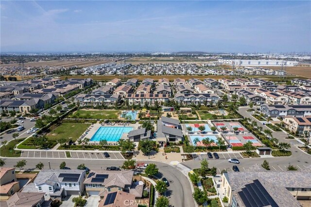 drone / aerial view featuring a residential view
