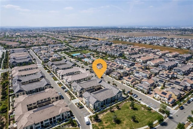 bird's eye view with a residential view