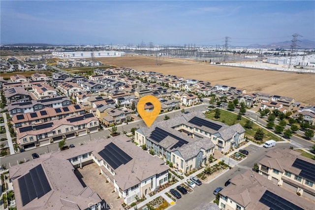 aerial view featuring a residential view