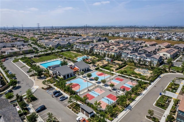 birds eye view of property featuring a residential view