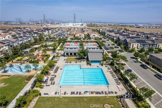 birds eye view of property featuring a residential view