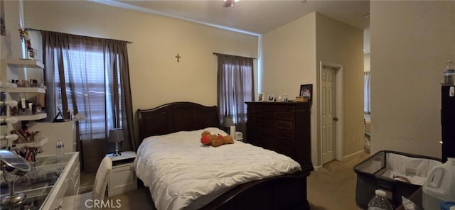 view of carpeted bedroom
