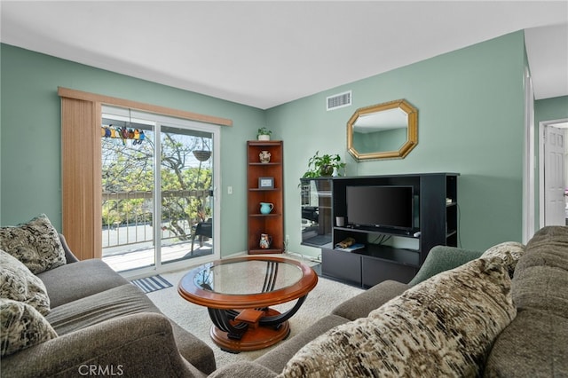 8990 19th St Unit 360, Rancho Cucamonga, CA 91701 - carpeted living room with visible vents