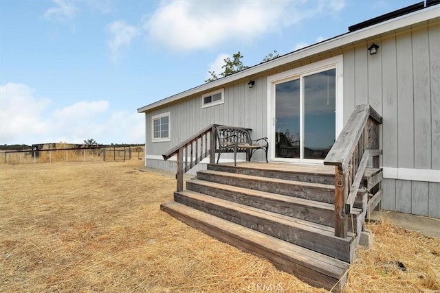 exterior space featuring fence