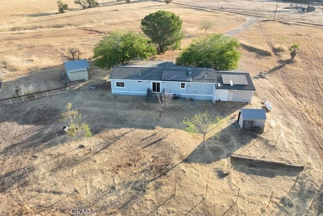 bird's eye view featuring a rural view