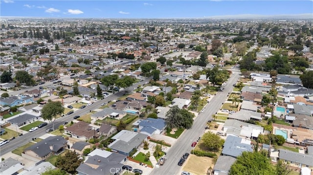 drone / aerial view featuring a residential view